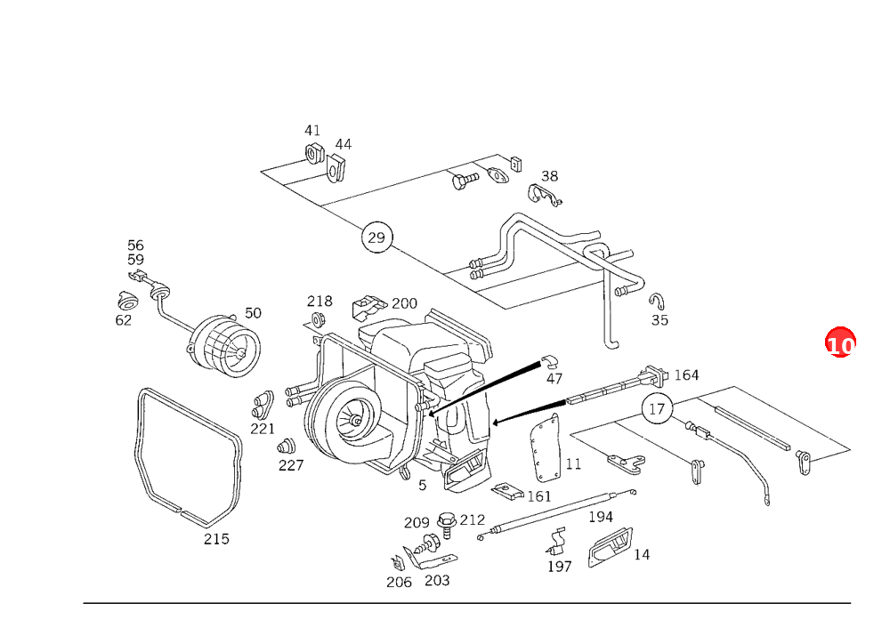 Nut Left side of regulator on subframeM6 OE N913023006001