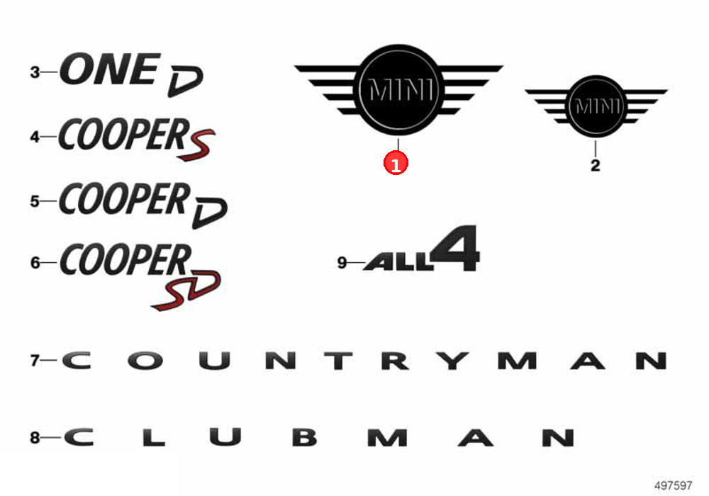 MINI Emblem OE 51142465237