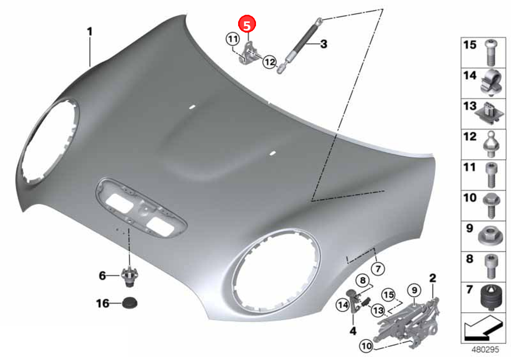 Air pressure spring bracket left OE 41007438911