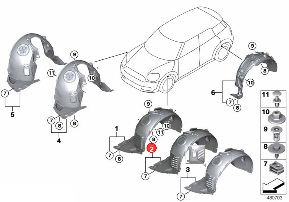 Cover plate wheel cover front left OE 51717387865