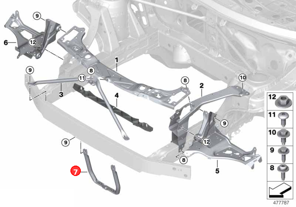 U-shaped rod OE 51647411976