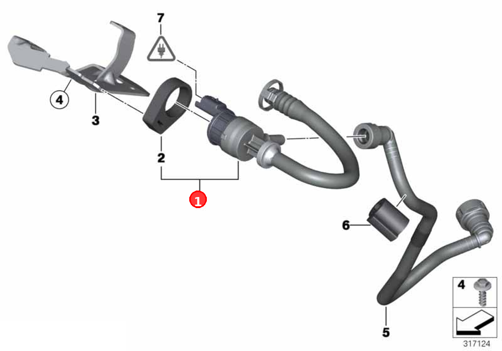 Fuel tank vent valve OE 13537543285