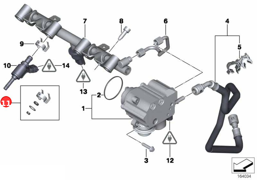 Component seal and Fixed parts OE 13537573801