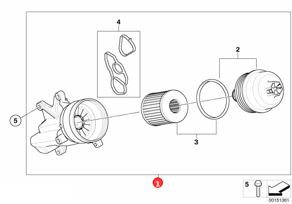 Oil filter with plastic cover OE 11428643762