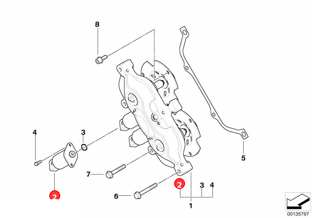 Solenoid valve (SOLV) OE 11367841072
