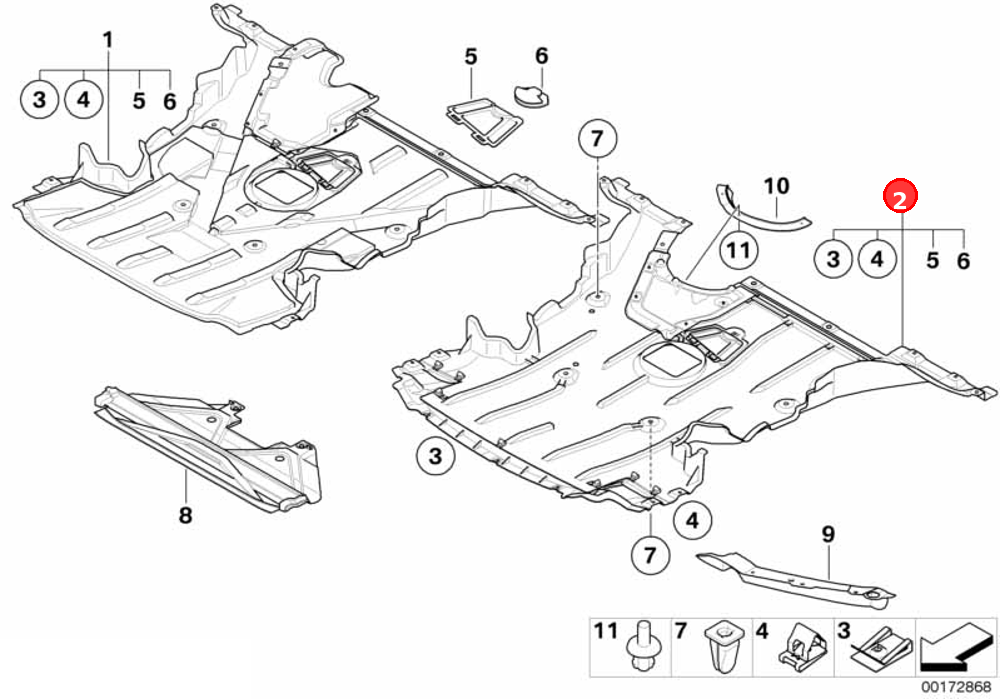 Underbonnet screen OE 51758046617