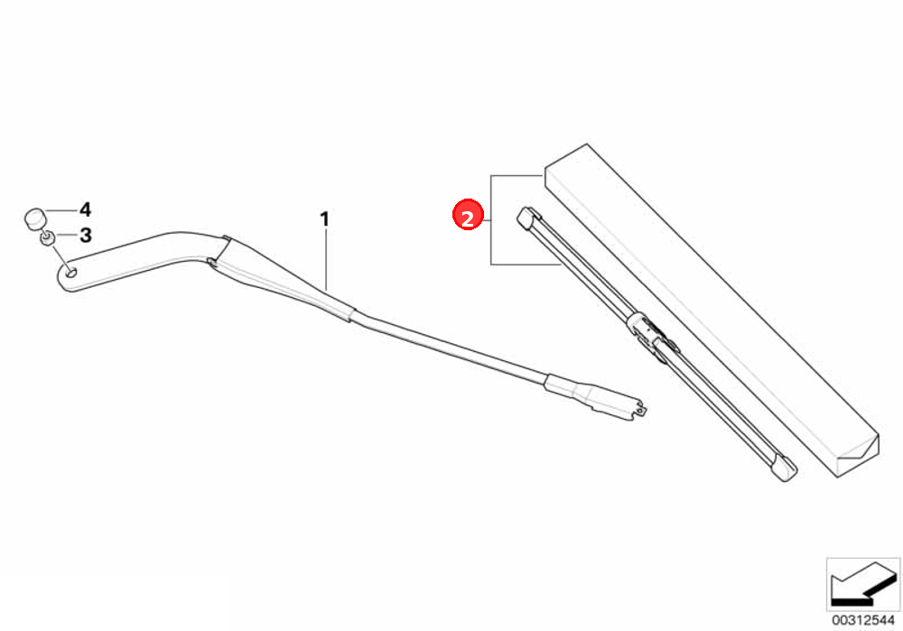 Set of wiper blades OE 61610420549