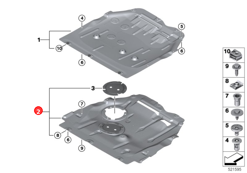 Underbonnet screen OE 51758498397
