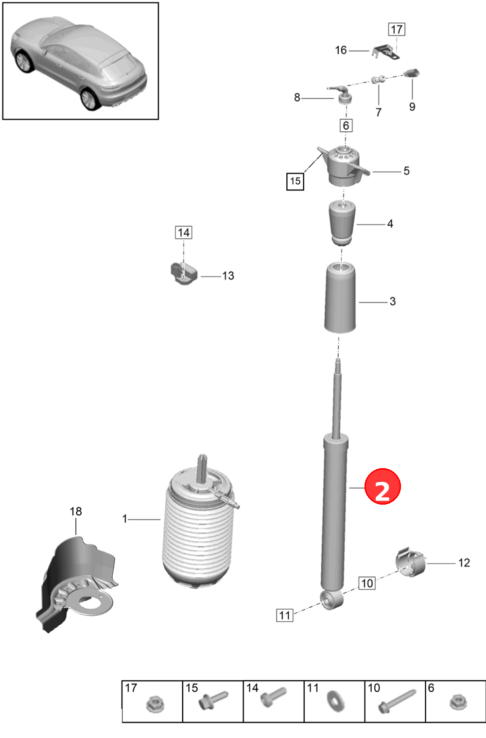 vibration damper                     also use: OE 95B513035G