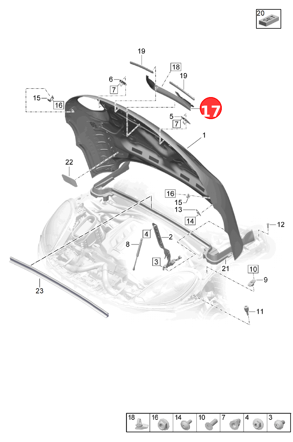 Seal for lock carriercover - lock OE 95B129551