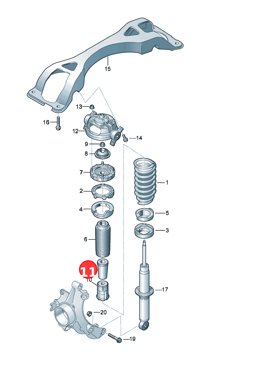 Stop buffer OE 7L0512131B