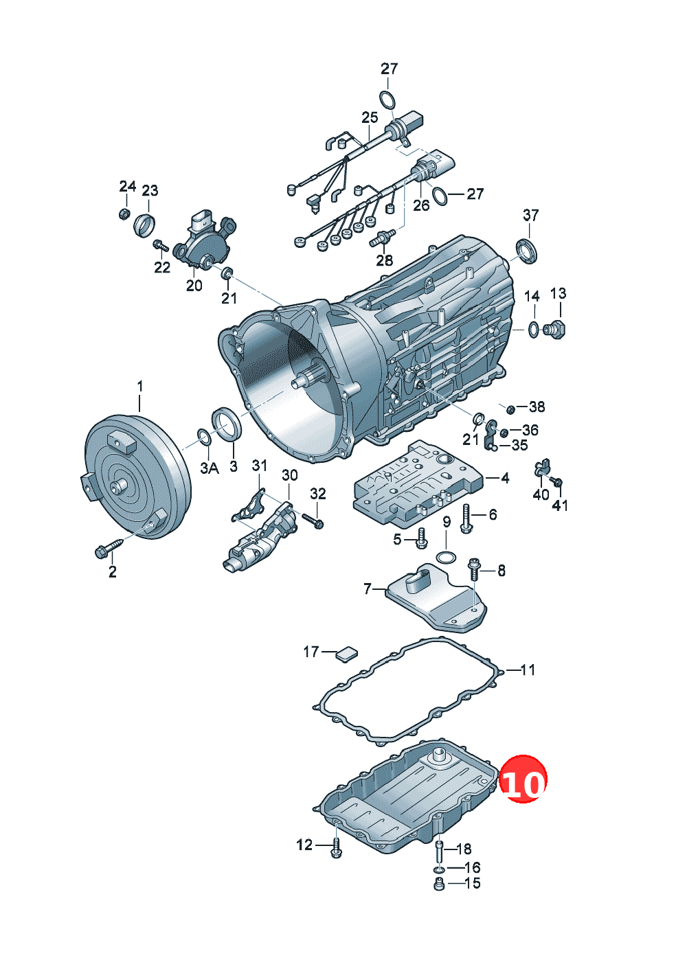 Transmission oil sump OE 0C8321361