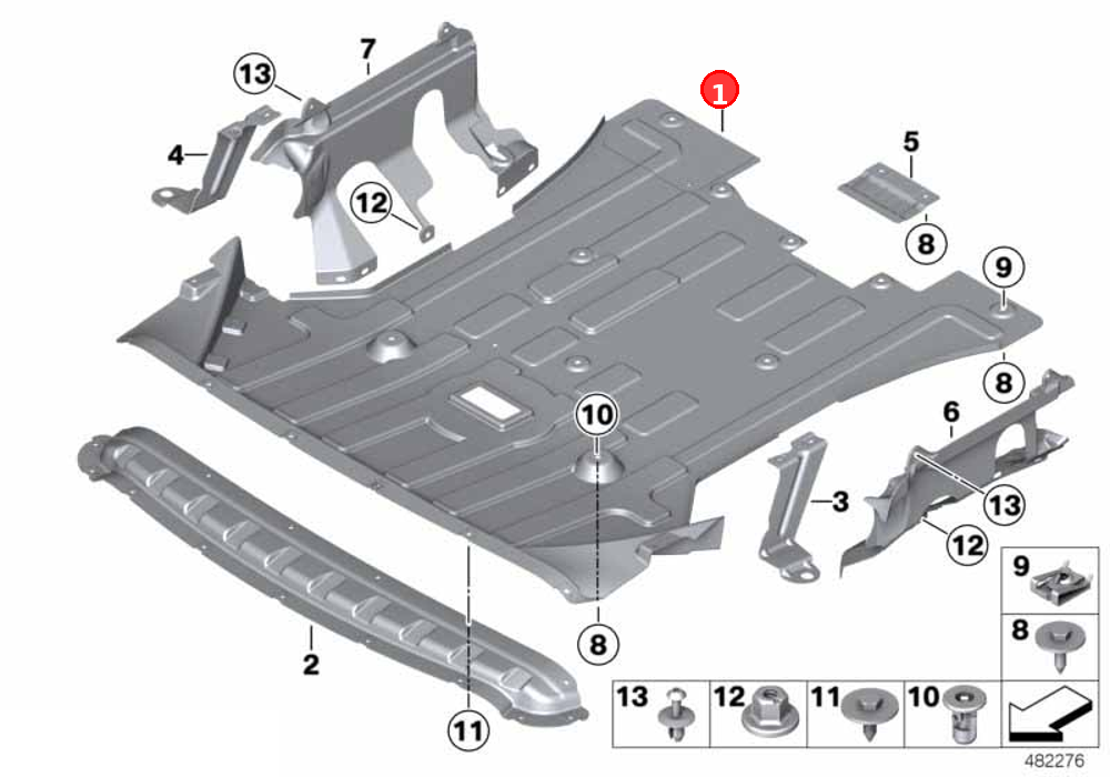 Underbonnet screen OE 51757213662