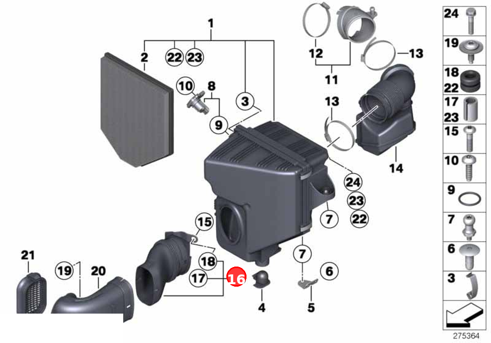 Intake duct OE 13717601870