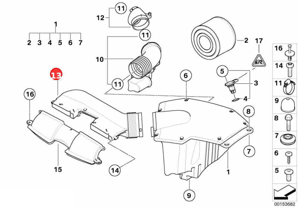 Suction hood OE 13717541737