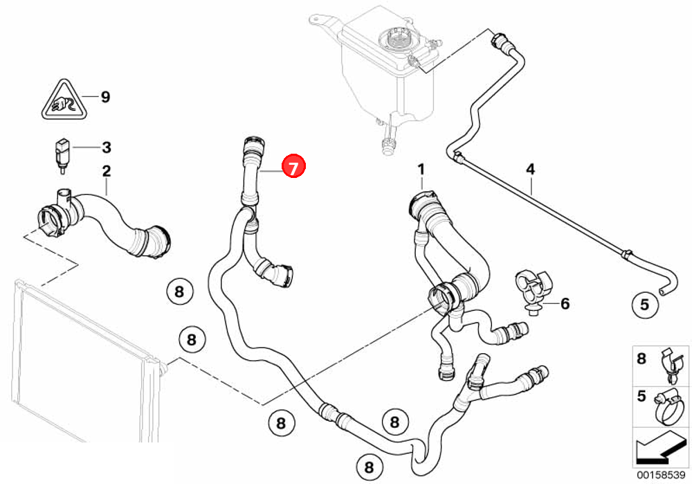 Return hose OE 17127560160