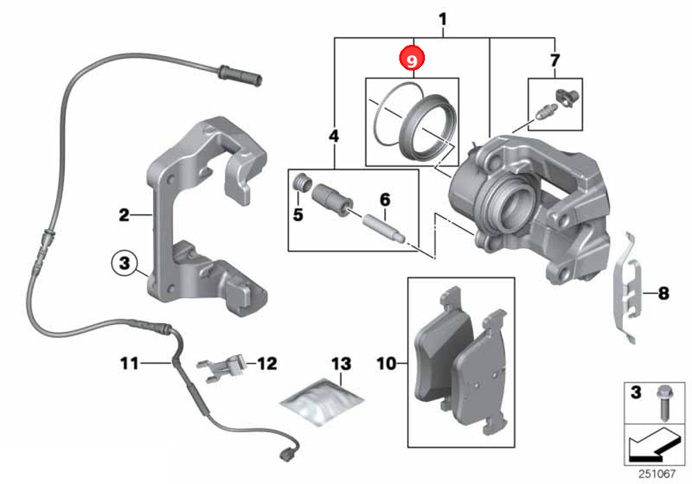 Repair set brake caliper OE 34106790928