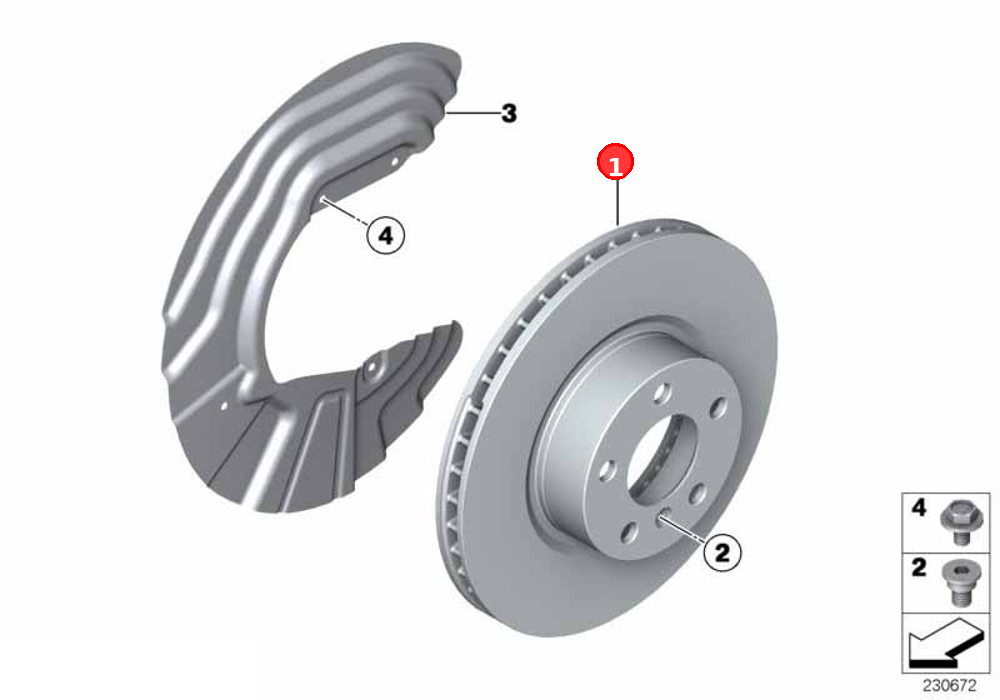 Brake disc, ventilated OE 34106879122