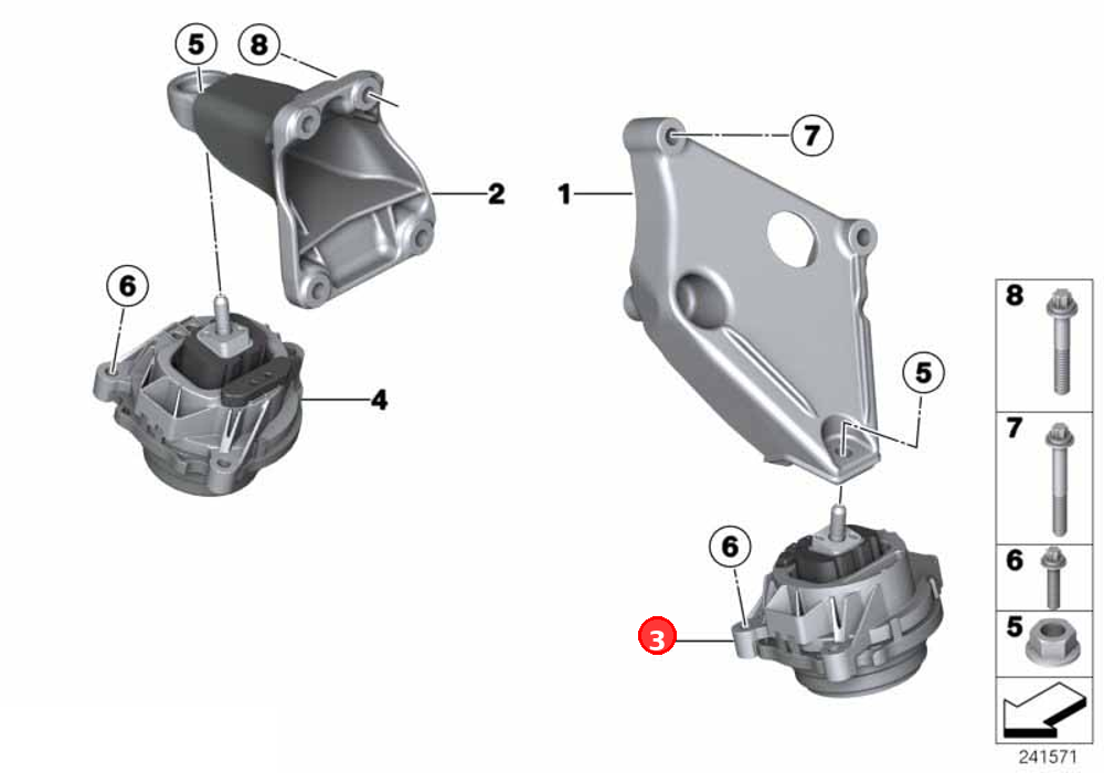 Engine mount, left OE 22116868489