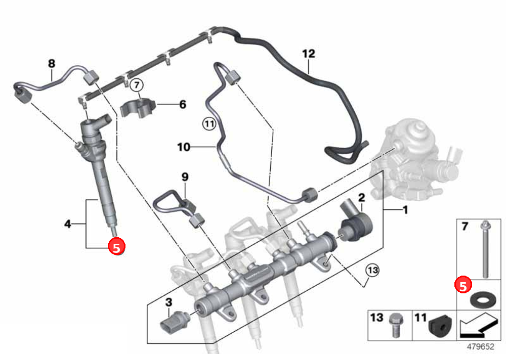 Gasket ring OE 13532247156