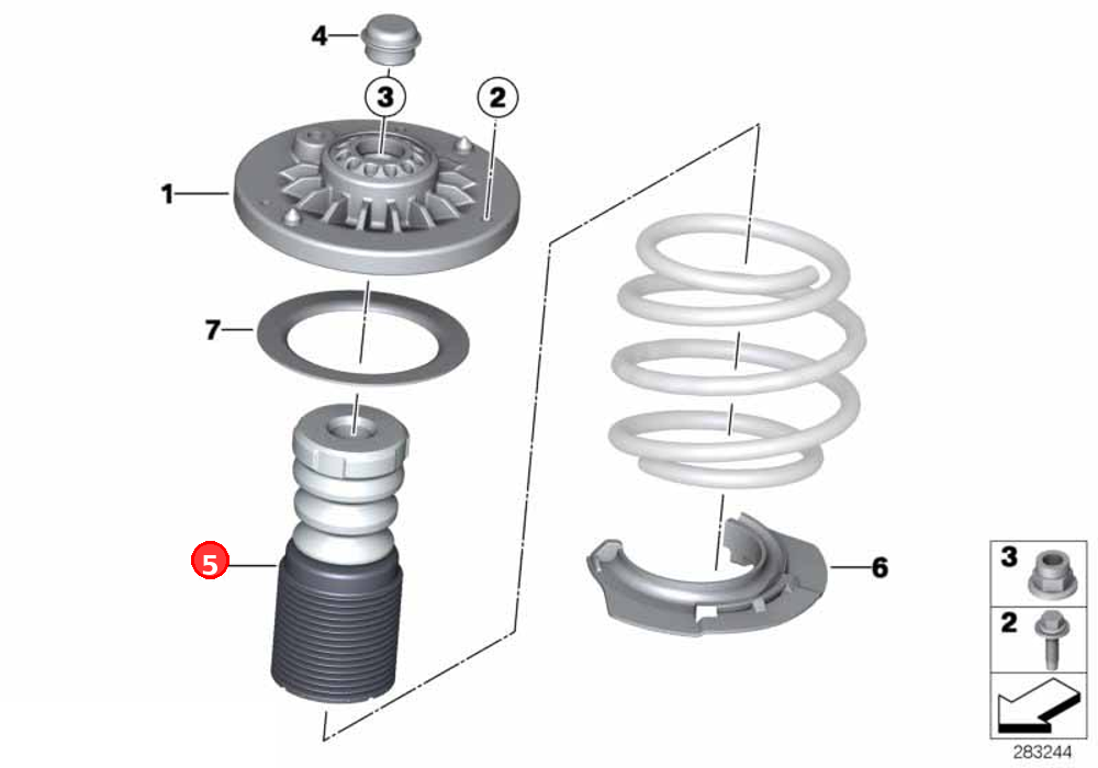 Additional damper, front OE 31336787104