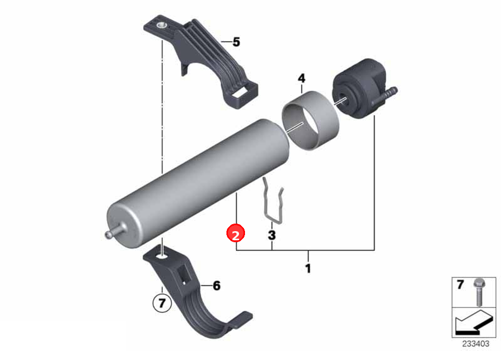 Fuel filter cartridge OE 13328584874