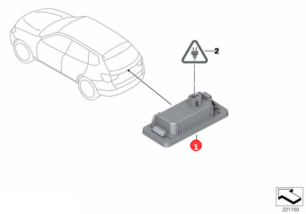 Number-plate light LED OE 63267193293