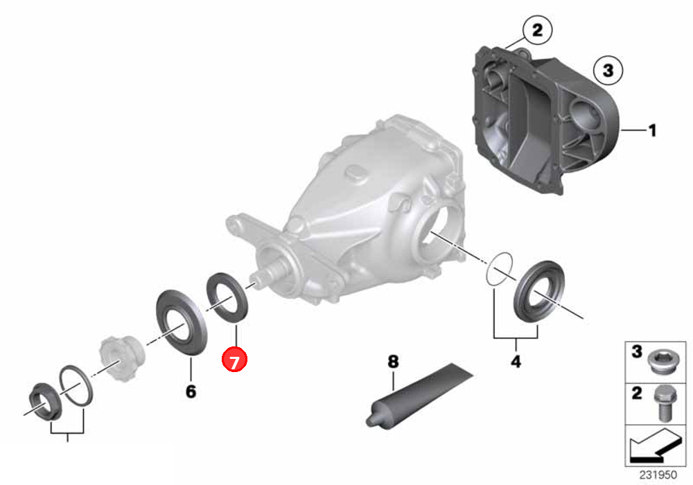Shaft seal OE 31507609535