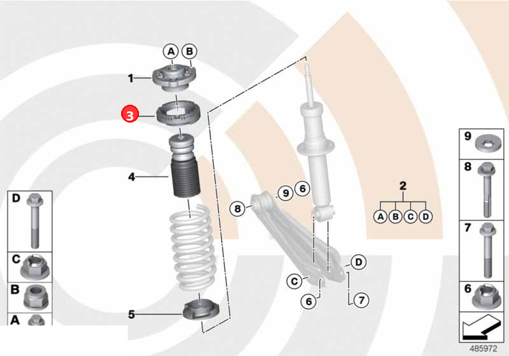 Spring pad upper OE 31306862569
