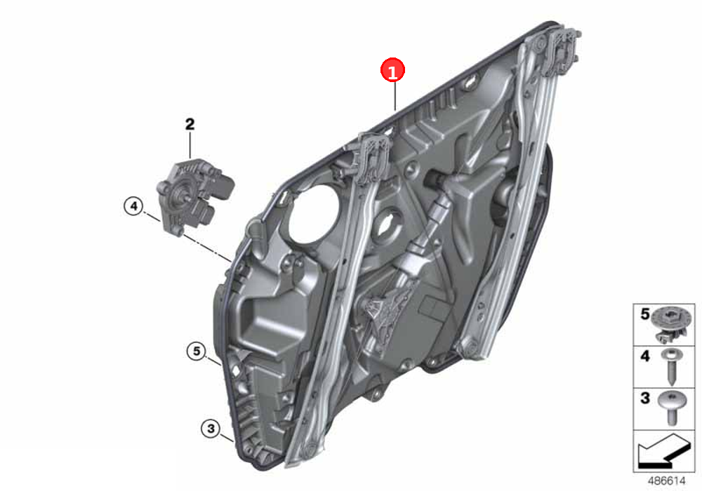Carrier, door front right OE 51339463720