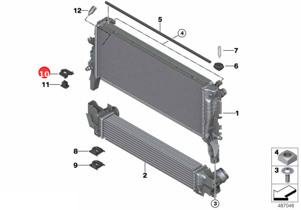 Holder, module, left OE 17118617884