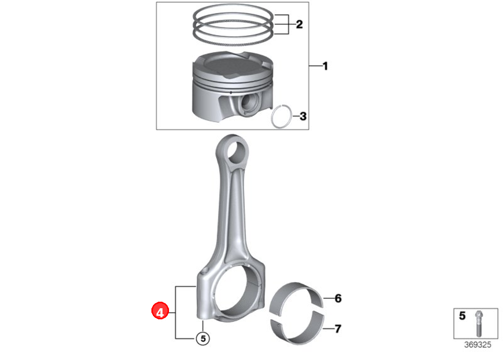 Set connecting rod OE 11248623418