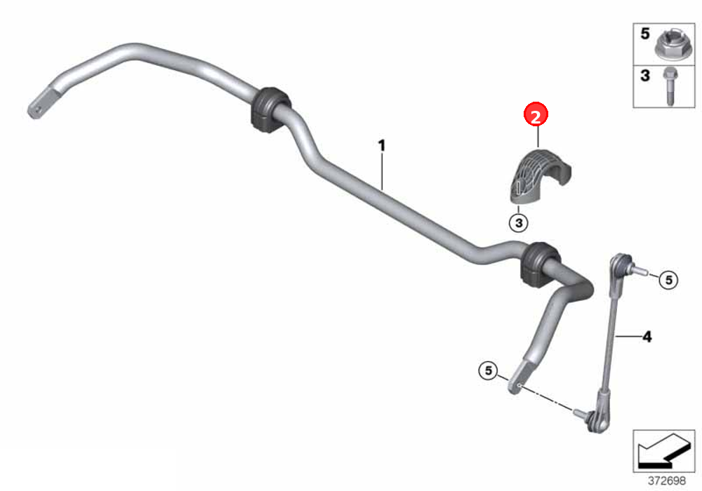 Stabilizer support OE 33506861149