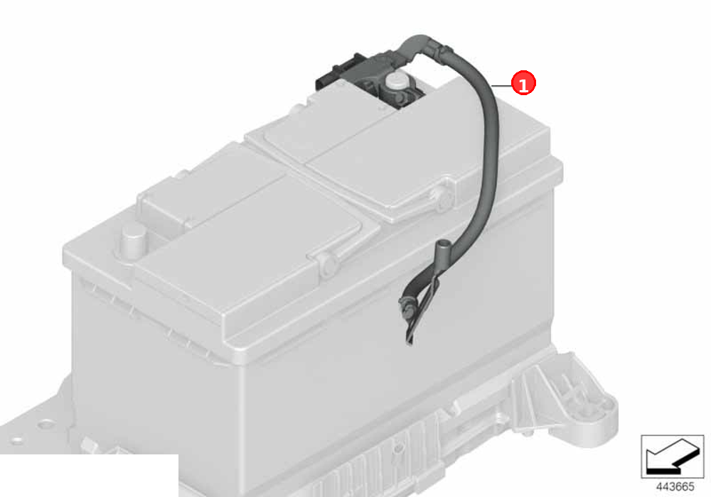 Battery lead, negative, IBS OE 61216821206