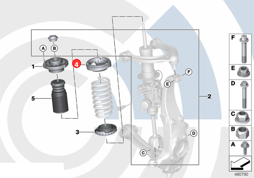 Spring pad upper OE 31336798834