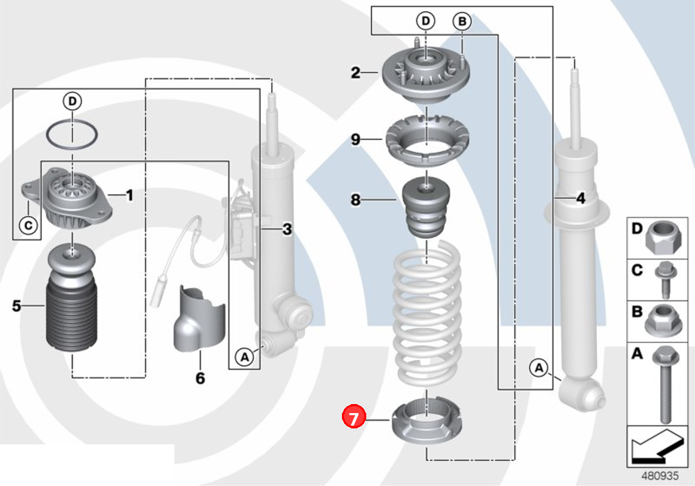 Spring pad lower OE 33536856172