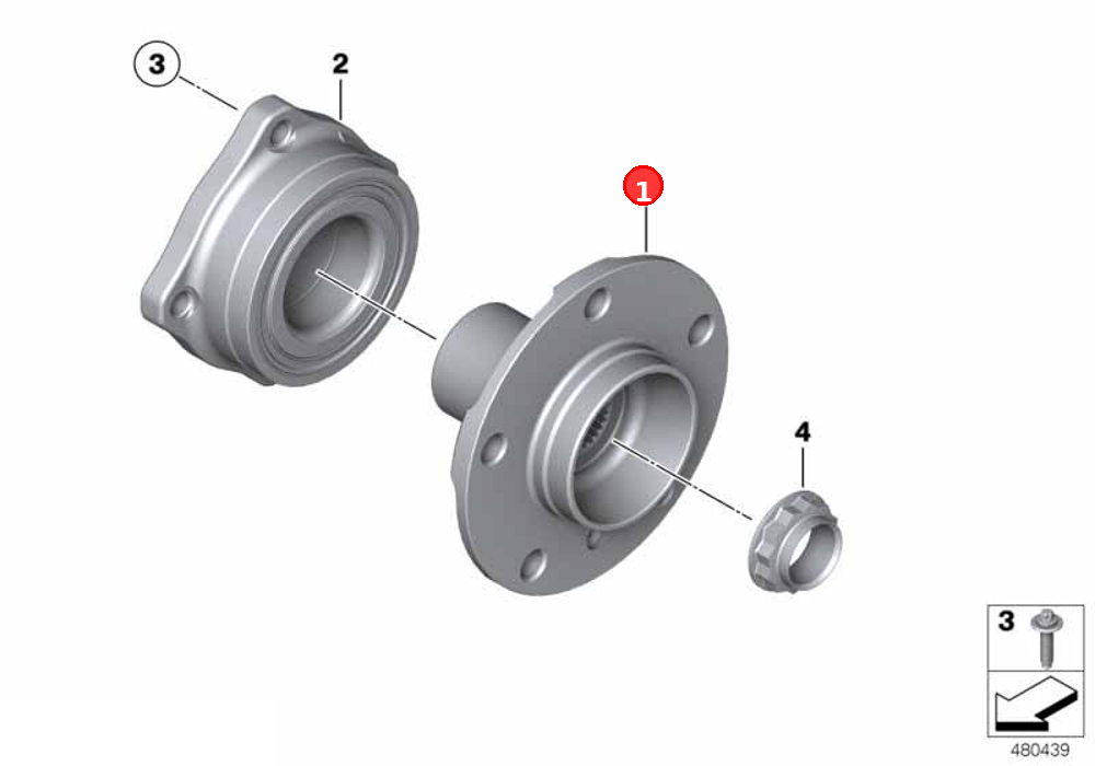 Drive flange hub OE 33006867806