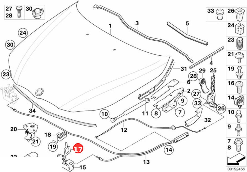 Catch bracket OE 51237008756