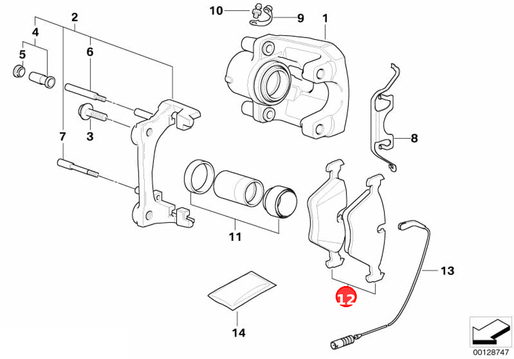 Repair kit, brake pads asbestos-free OE 34116794916