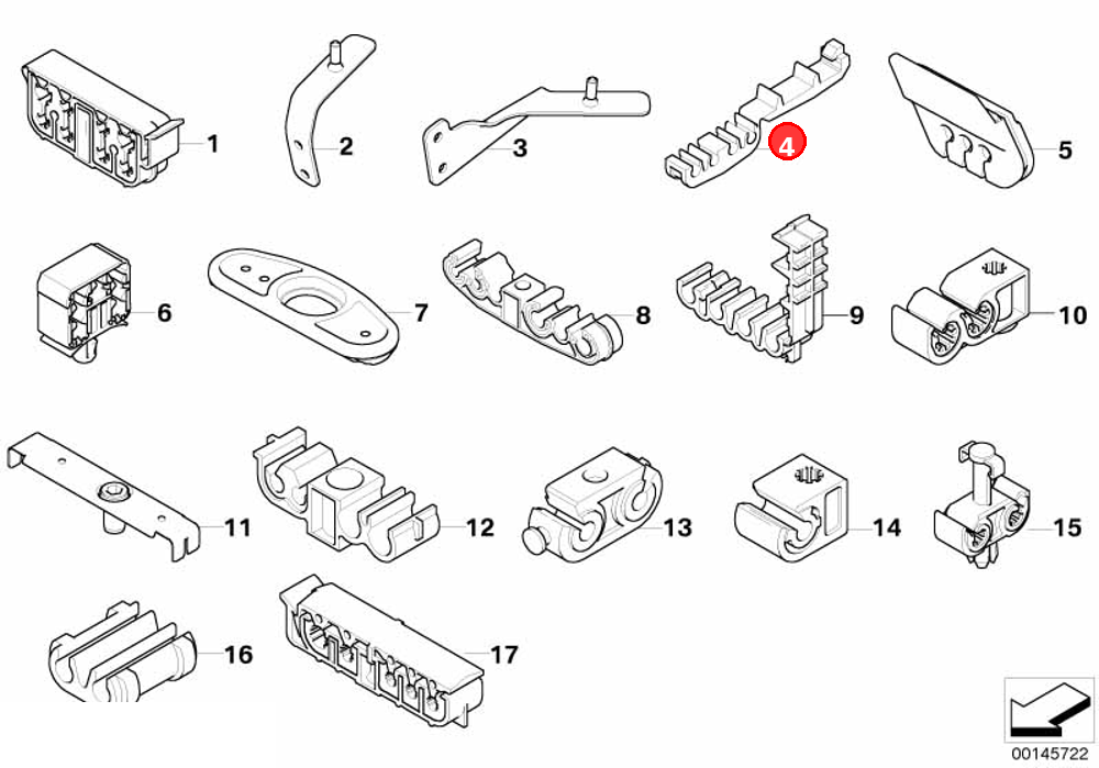 Spacer, 4-part OE 34326777692