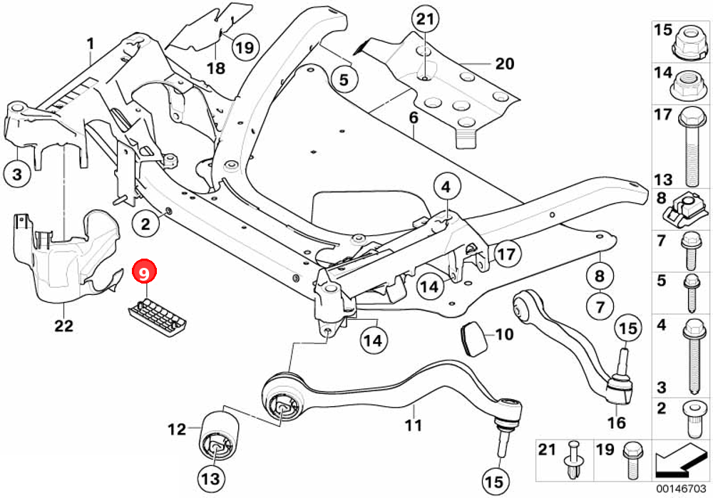 Jack fixture OE 31116752307