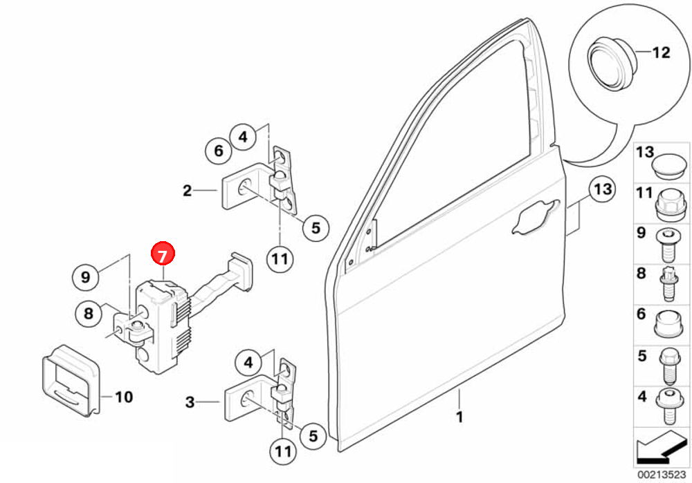 Front door brake OE 51217176804