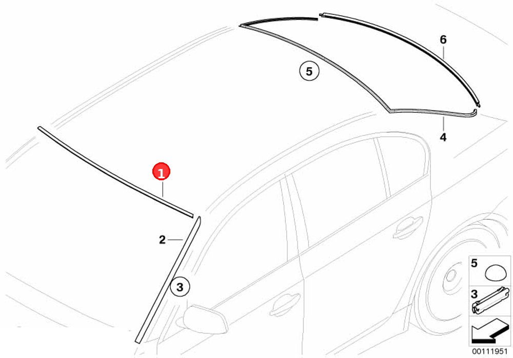 Cover, windshield OE 51317166841