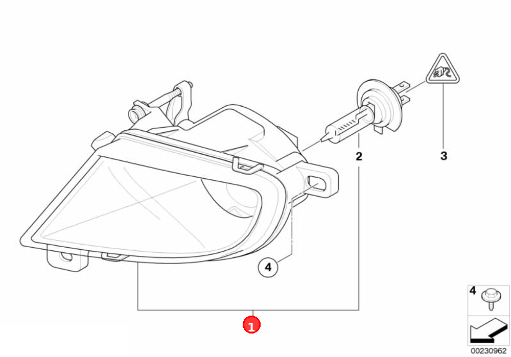 Fog lights, right OE 63177177712