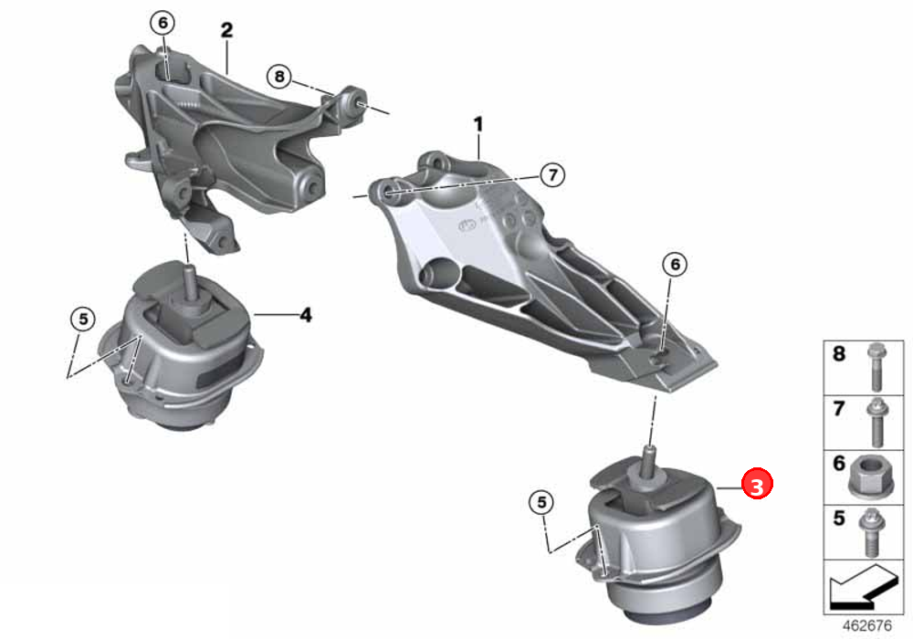 Engine mount, left OE 22118486265