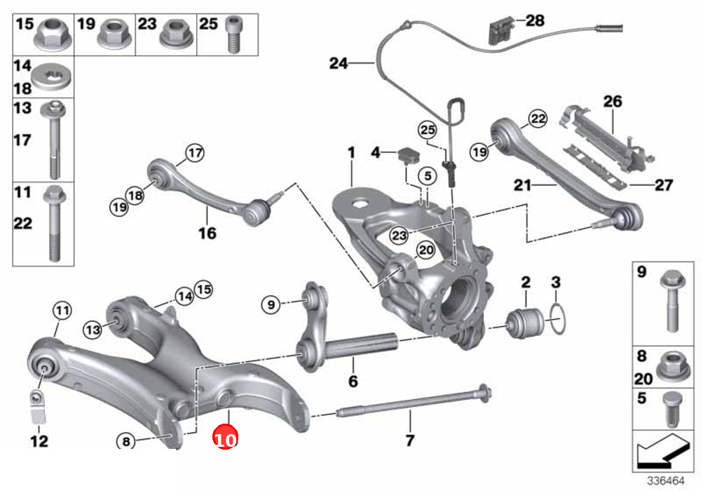 Left swing part OE 33326770951