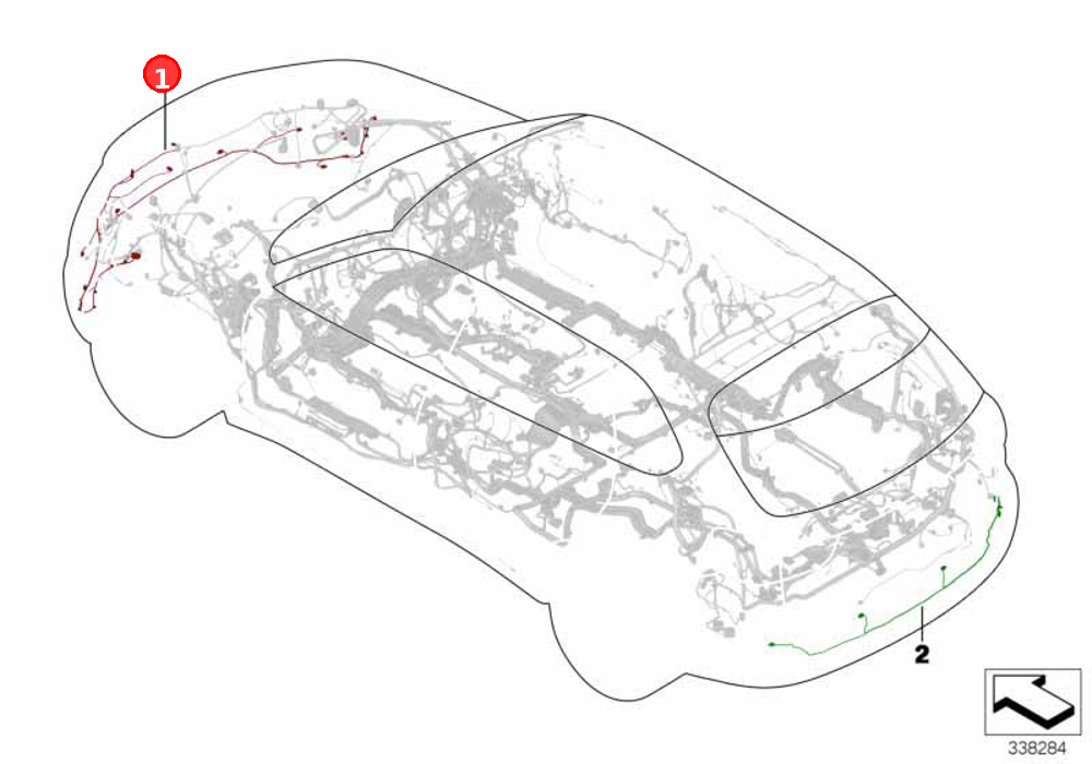 Cable set, front end OE 61129321955