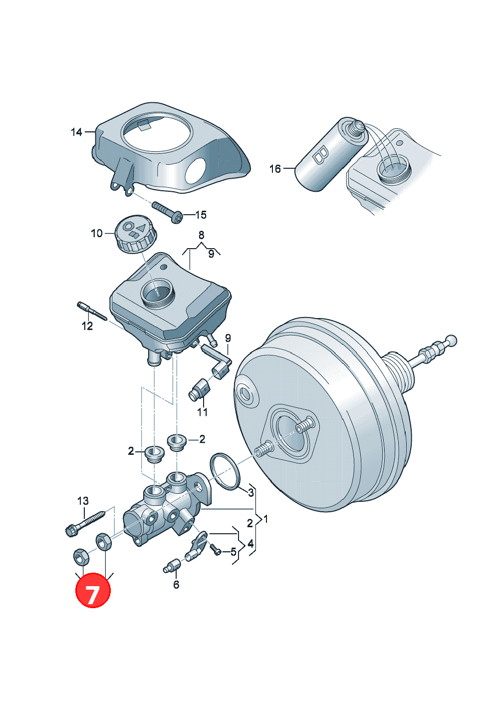 1 set attachment parts OE 8K0698135