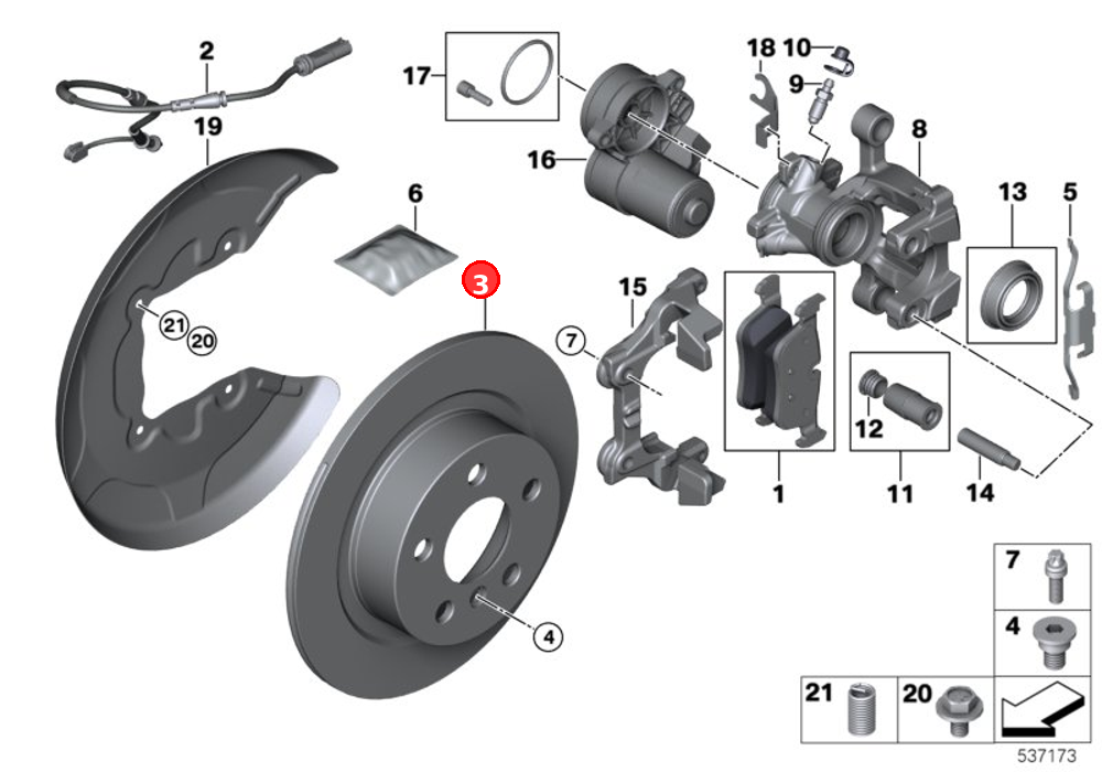 Rear brake disc OE 34216799367