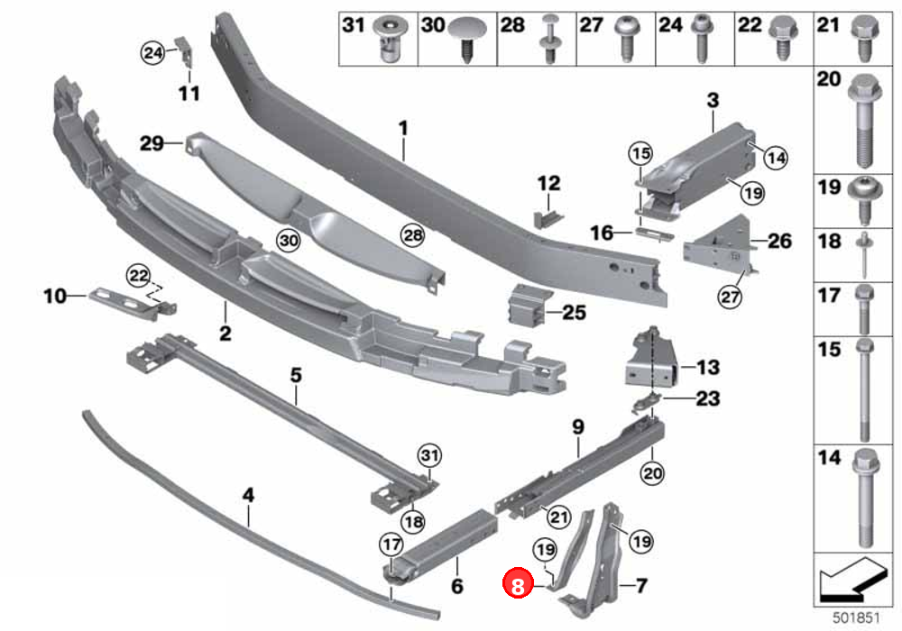 Rod left OE 51117365269